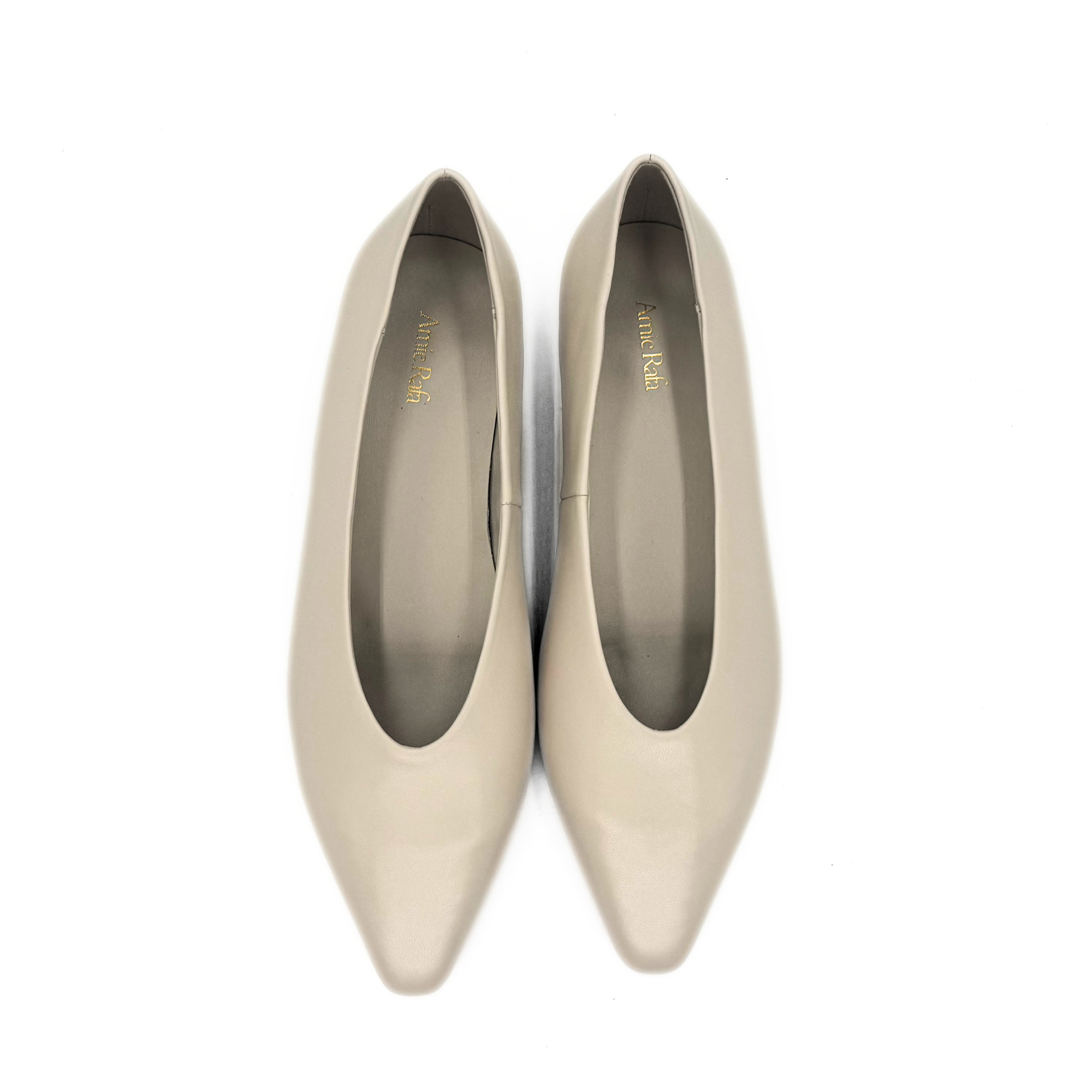 Amie Rafa Riley Leather Ballet Flats, Alternate, color, Bone