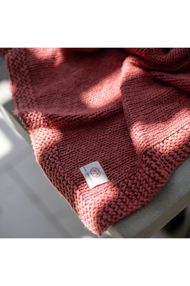 Zrestha Organic Cotton Throw Blanket, Alternate, color, Roseate