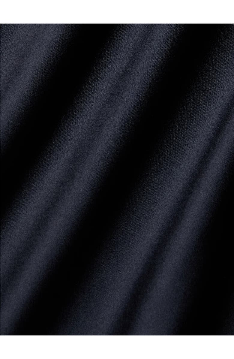 L'AGENCE Shayla Lace Trim Silk Satin Maxi Slipdress, Alternate, color, Midnight