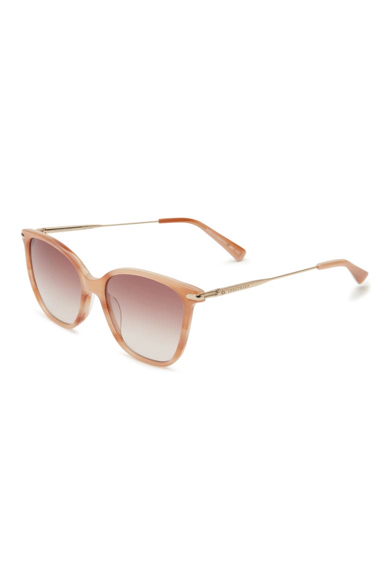 54mm Cat Eye Gradient Sunglasses, Alternate, color, MARBLE BEIGE