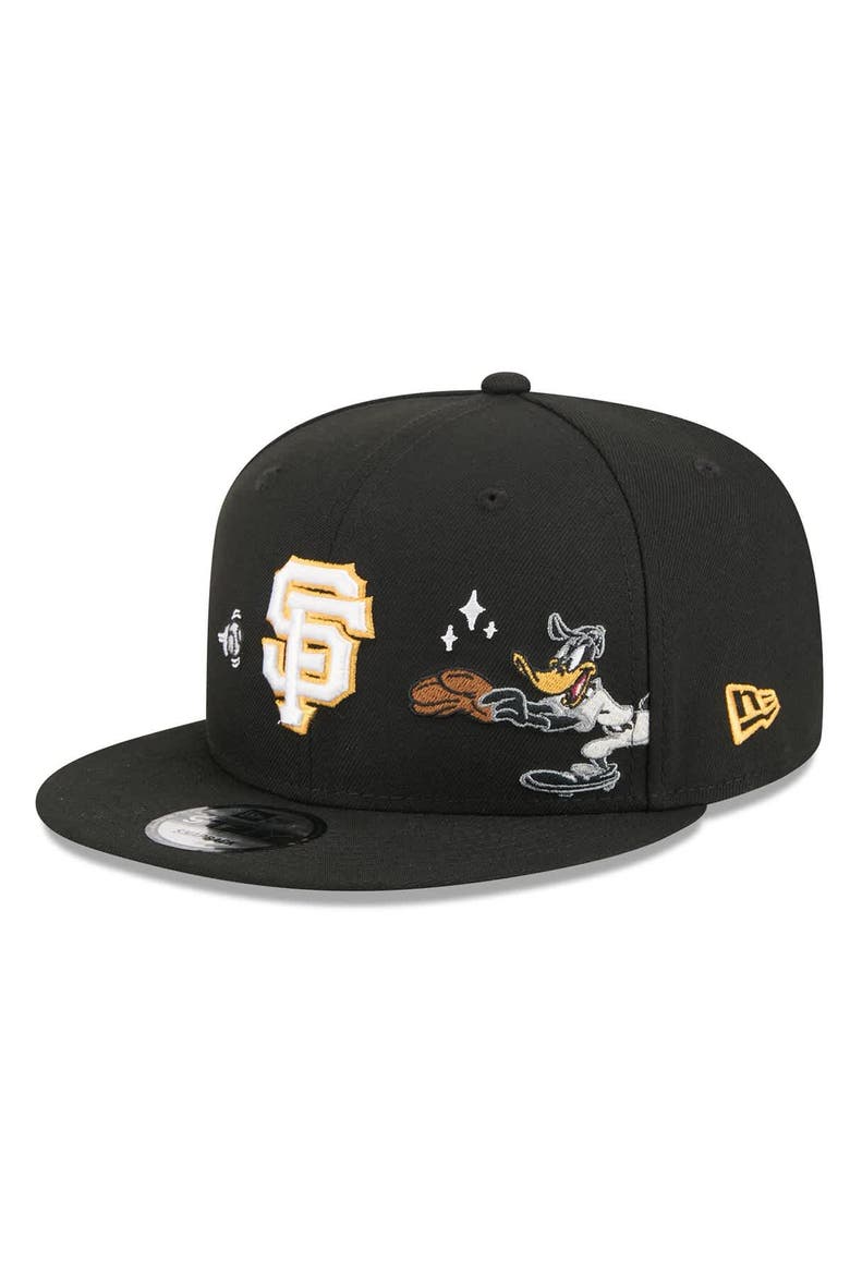 Men's New Era Black San Francisco Giants Looney Tunes Daffy Duck 9FIFTY Snapback Hat, Alternate, color, Black