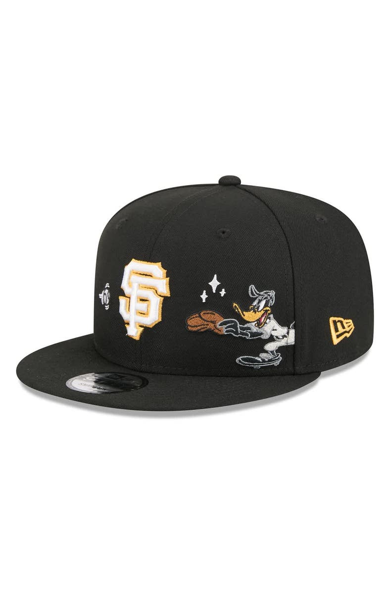 New Era Men's New Era Black San Francisco Giants Looney Tunes Daffy Duck 9FIFTY Snapback Hat, Alternate, color, Black