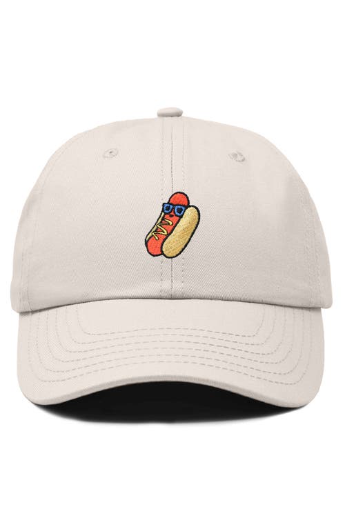 Dalix Dog Days Embroidered Casual Cap In Beige