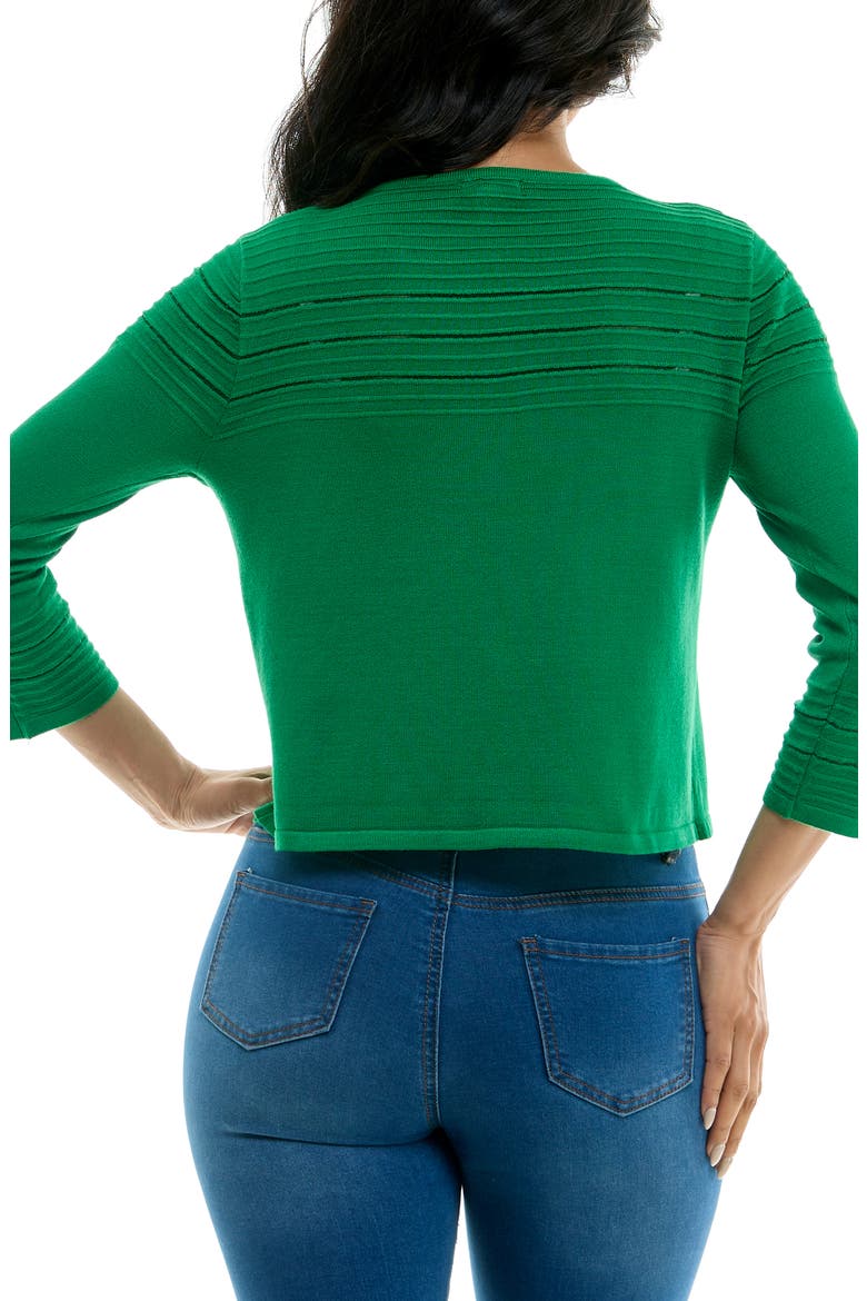 Sheer Stripe Knit Bolero, Alternate, color, BRIGHT GREEN