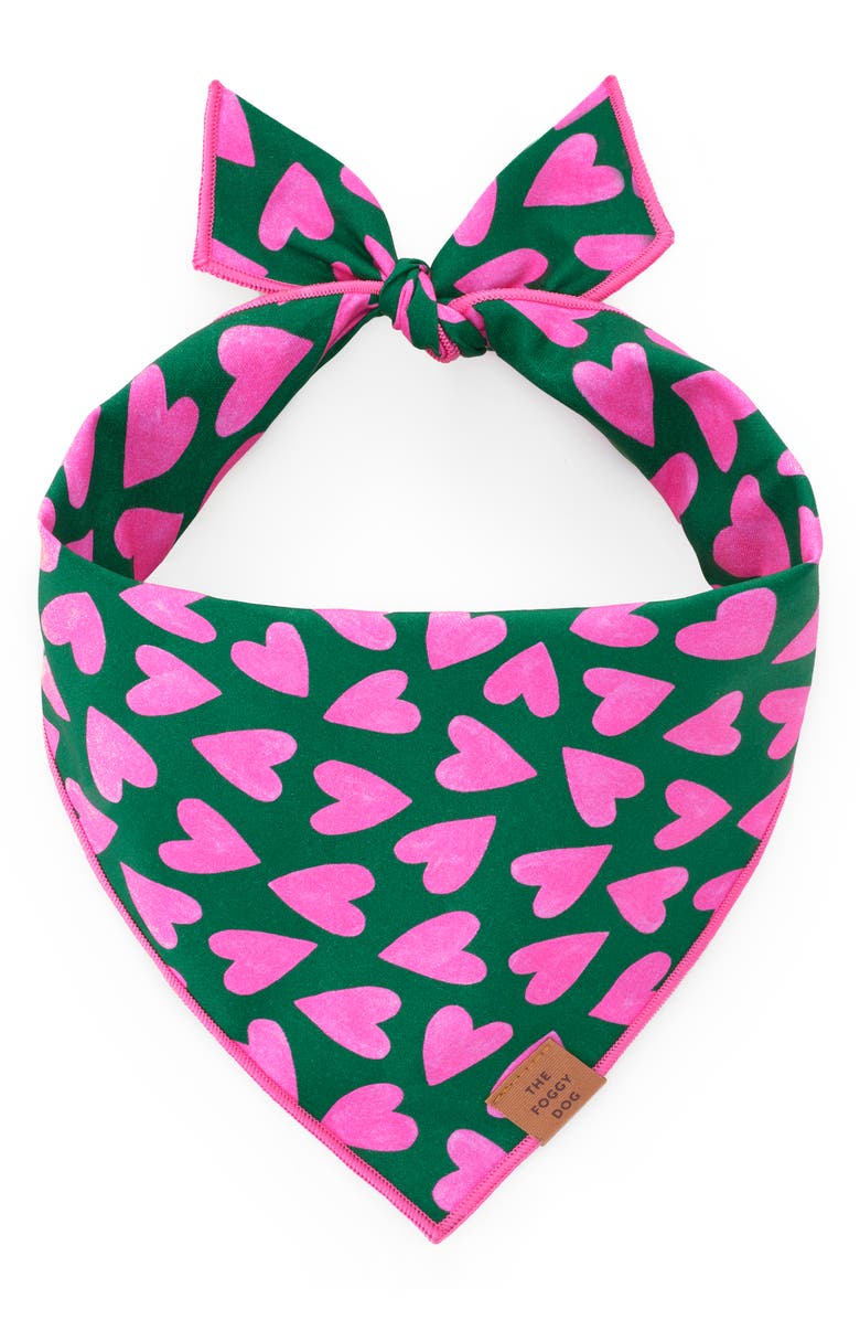 The Foggy Dog Dog Bandana, Main, color, Green