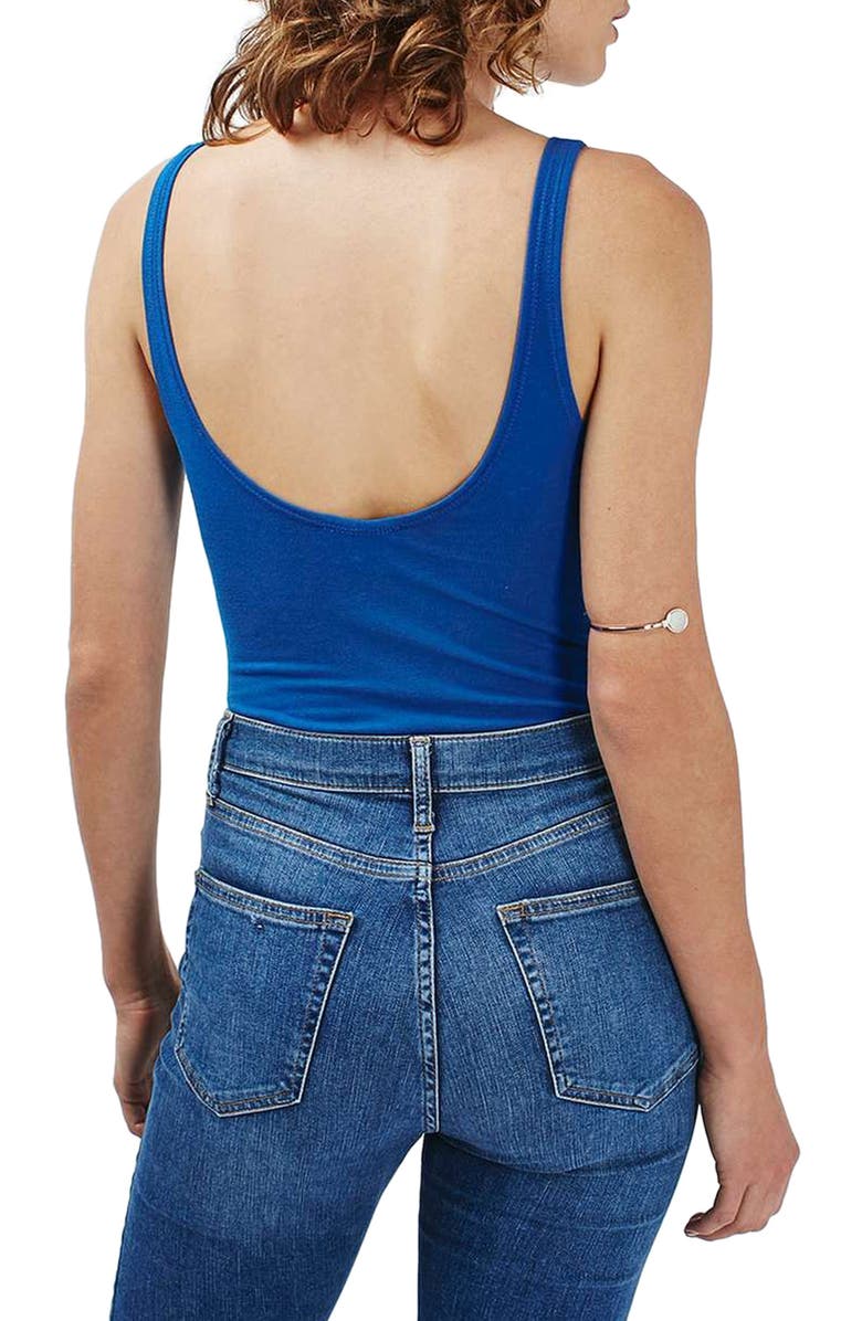 Topshop Lace-Up Sleeveless Bodysuit, Alternate, color,