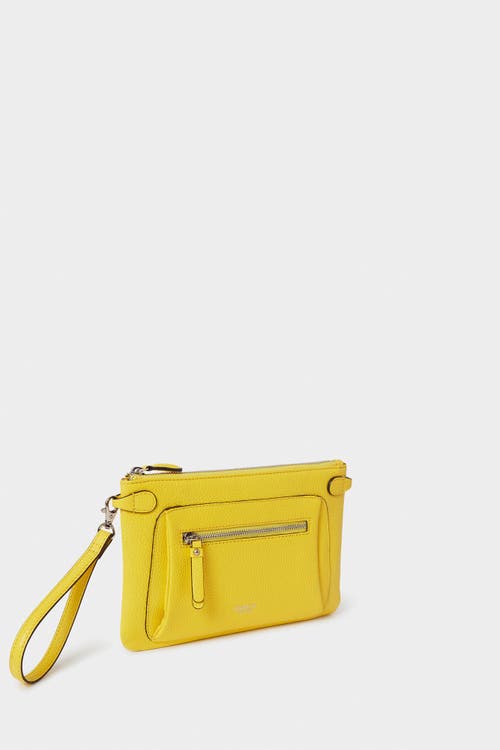 Osprey London The Ruby Leather Crossbody Bag In Orange