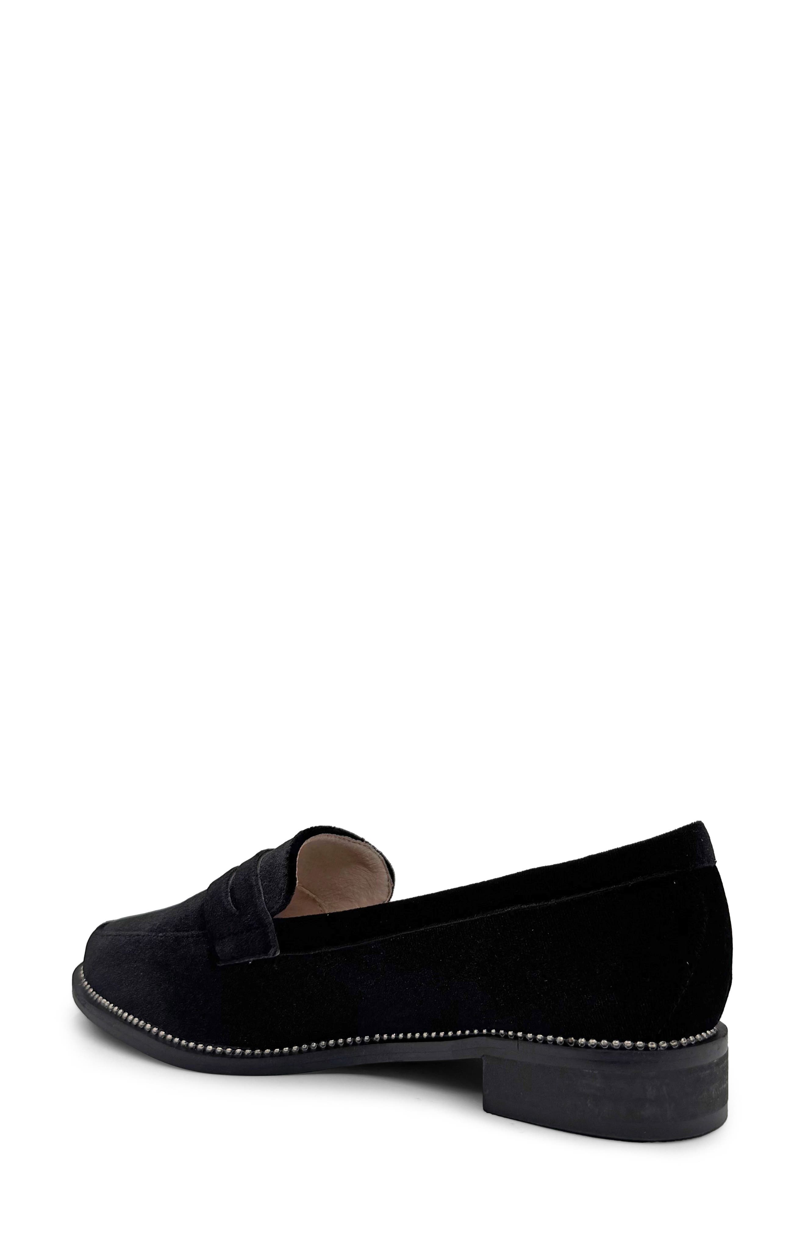CHELSEA CREW Lea Penny Loafer, Alternate, color, Black