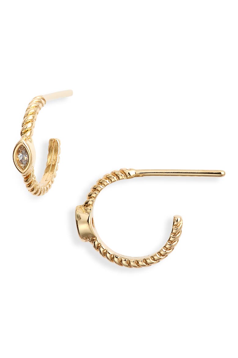 Harmony Hoop Earrings, Main, color, GOLD