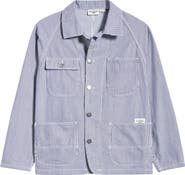 Service Works Hickory 2.0 Engineer Stripe Organic Cotton Button-Up Chore Coat