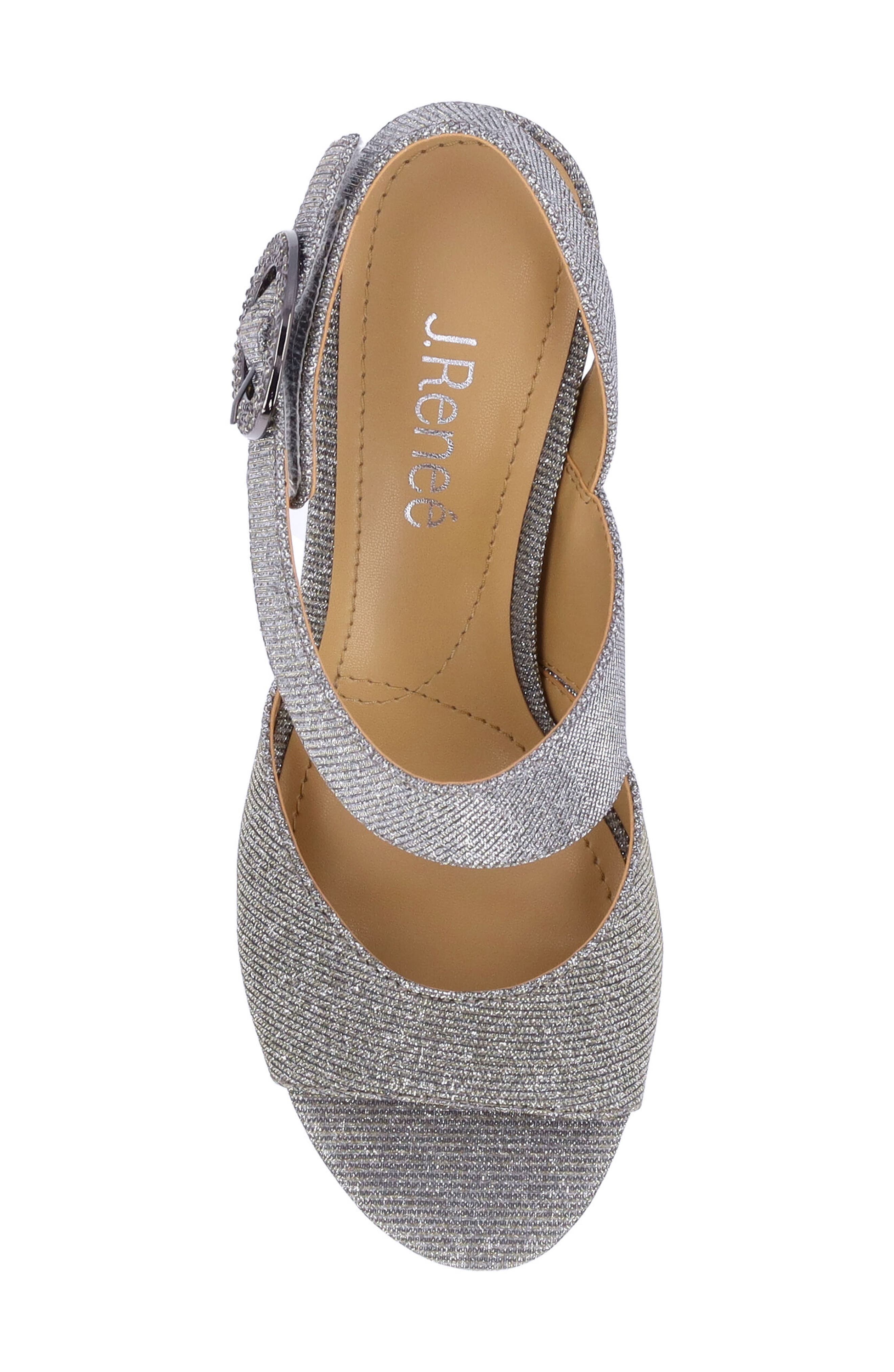 J. Reneé Safira Ankle Strap Sandal, Alternate, color, Pewter