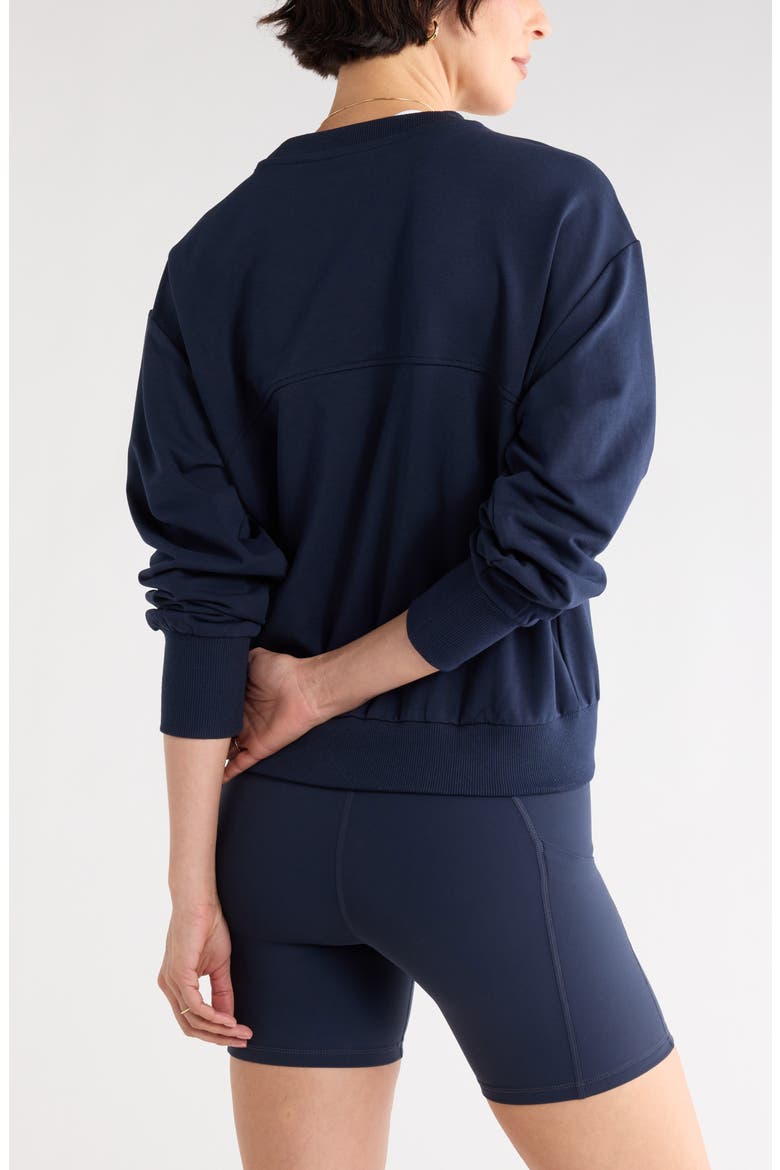 Relay Terry Crewneck Sweatshirt, Alternate, color, NAVY SAPPHIRE