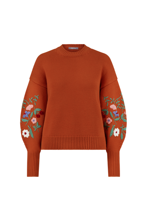 Floral Embroidered Knit