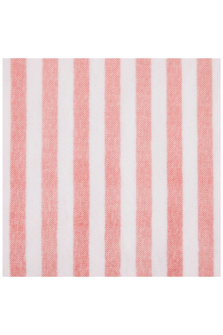 Laguna Beach Stripe Throw Blanket, Alternate, color, WHITE/ CORAL PINK
