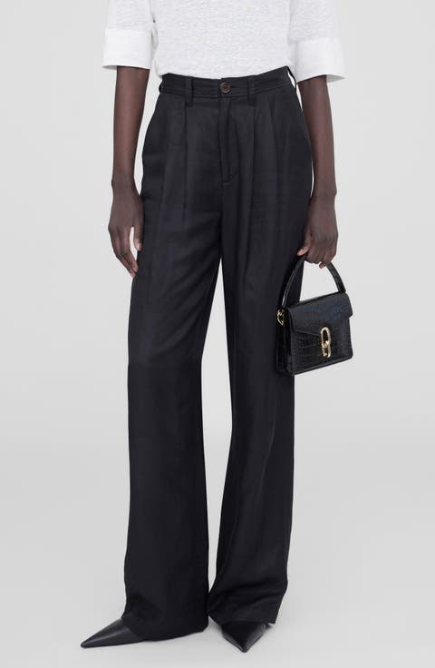 Carrie High Waist Wide Leg Silk Pants
