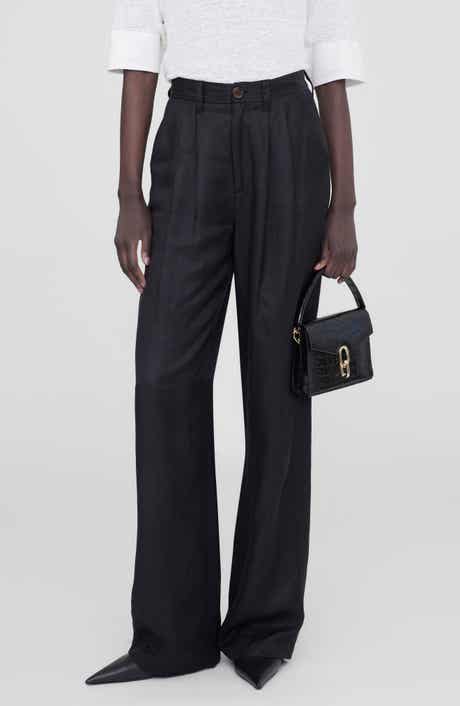 Carrie High Waist Wide Leg Silk Pants
