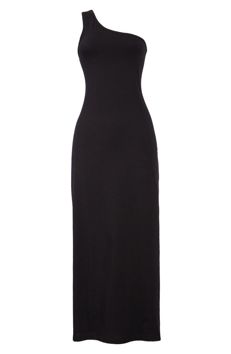 Seafolly One-Shoulder Jersey Midi Cover-Up Dress, Alternate, color, 