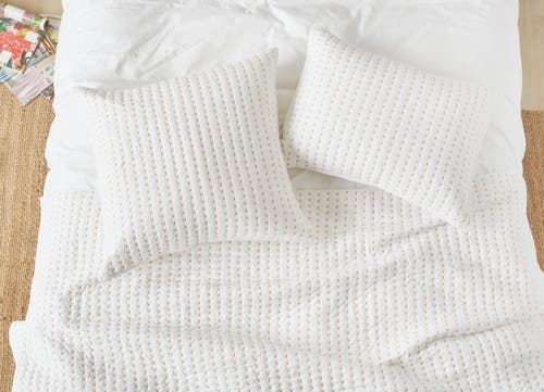 Carol & Frank Hilton Ochre Cotton Standard Pillow Sham In White
