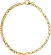 Bony Levy 14k Gold Mixed Link Chain Bracelet