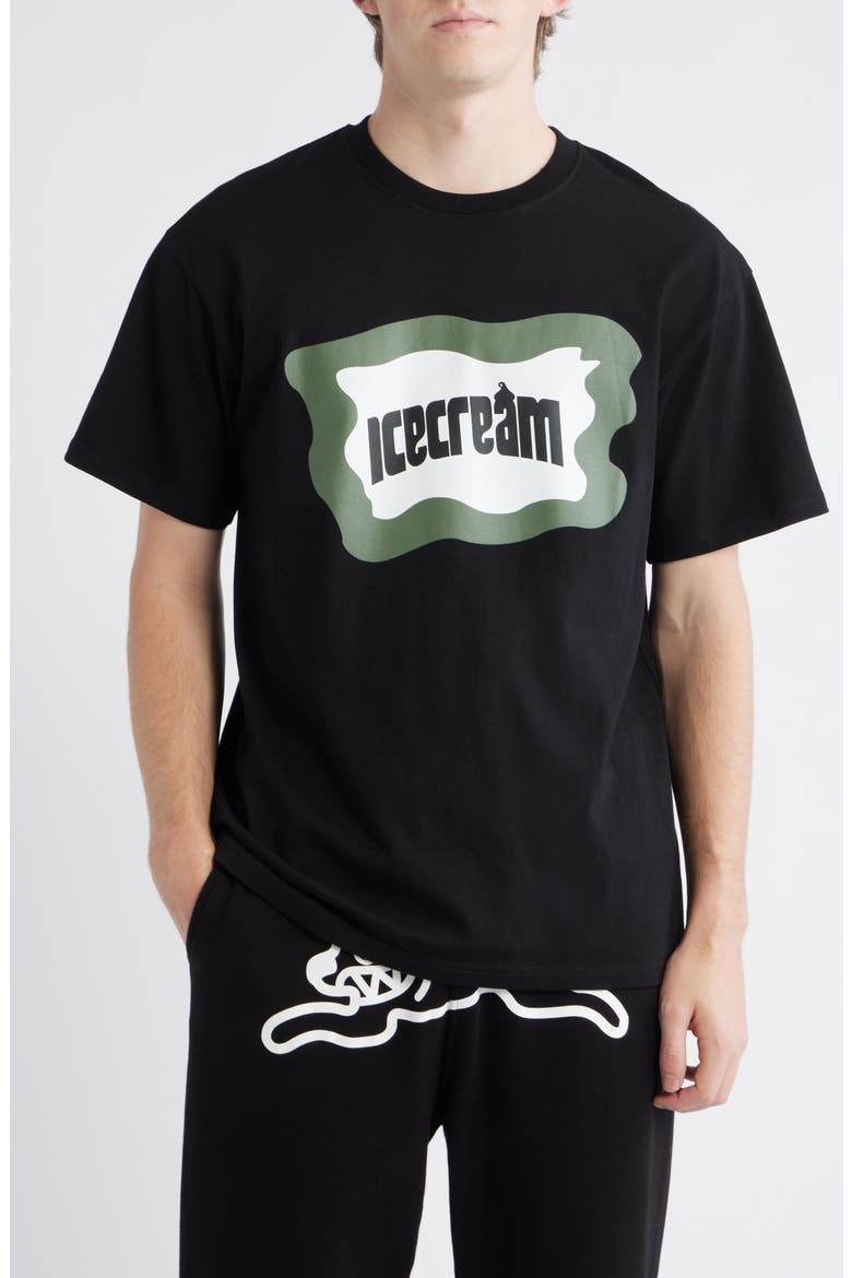 Flag Graphic T-Shirt, Main, color, BLACK
