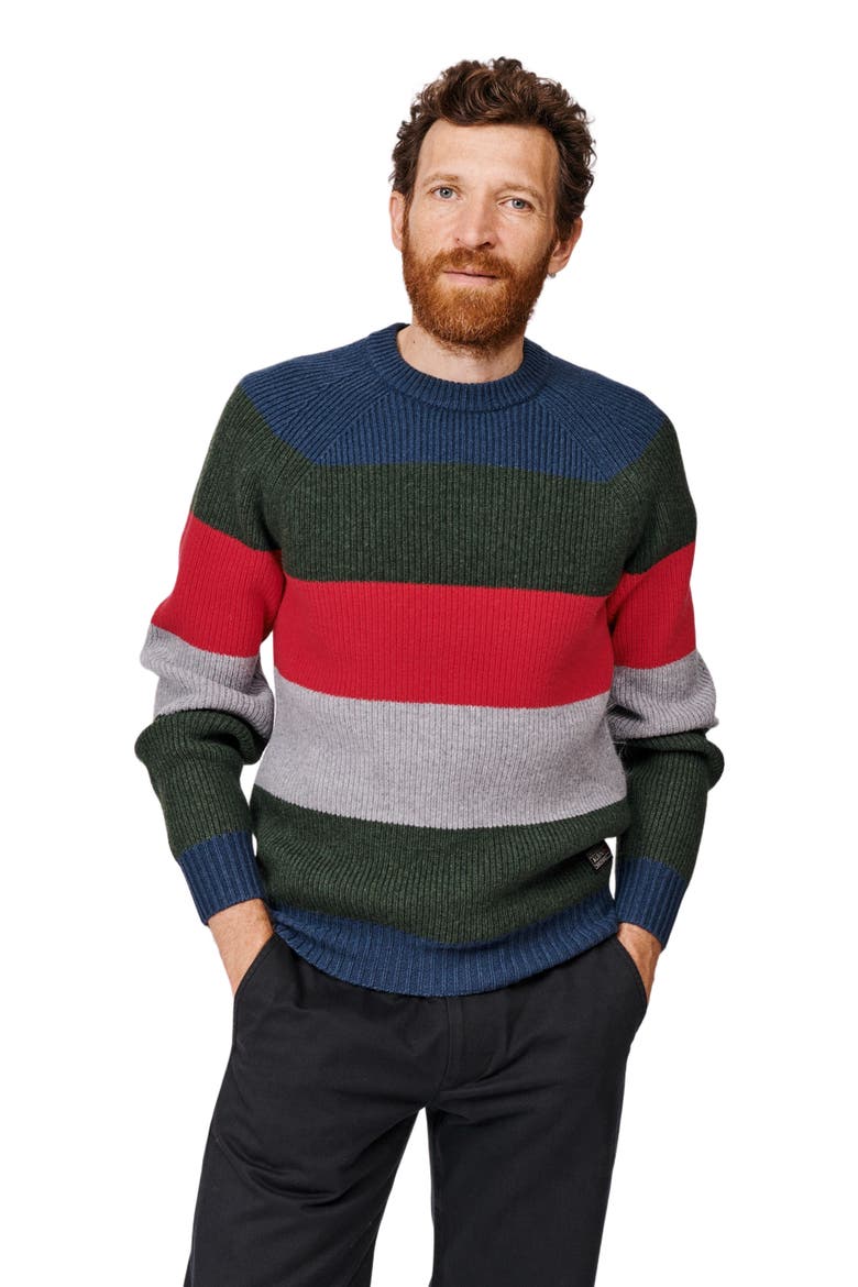 Pitt Block Stripe Crew Neck Sweater, Main, color, Block Stripe