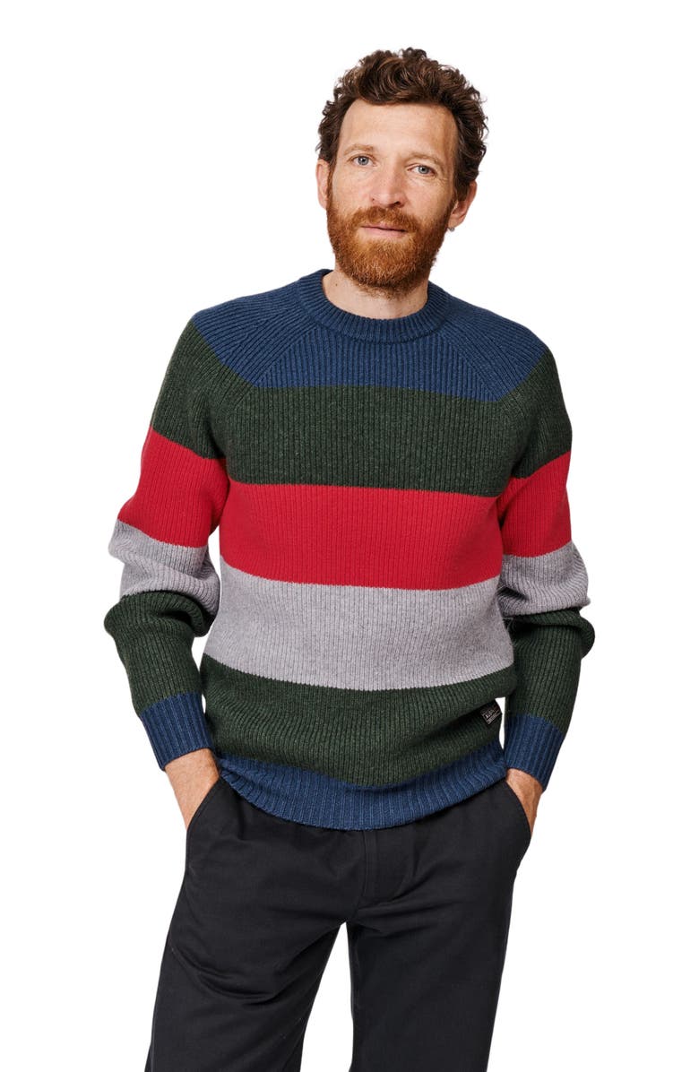 Aubin Pitt Block Stripe Crew Neck Sweater, Main, color, Block Stripe