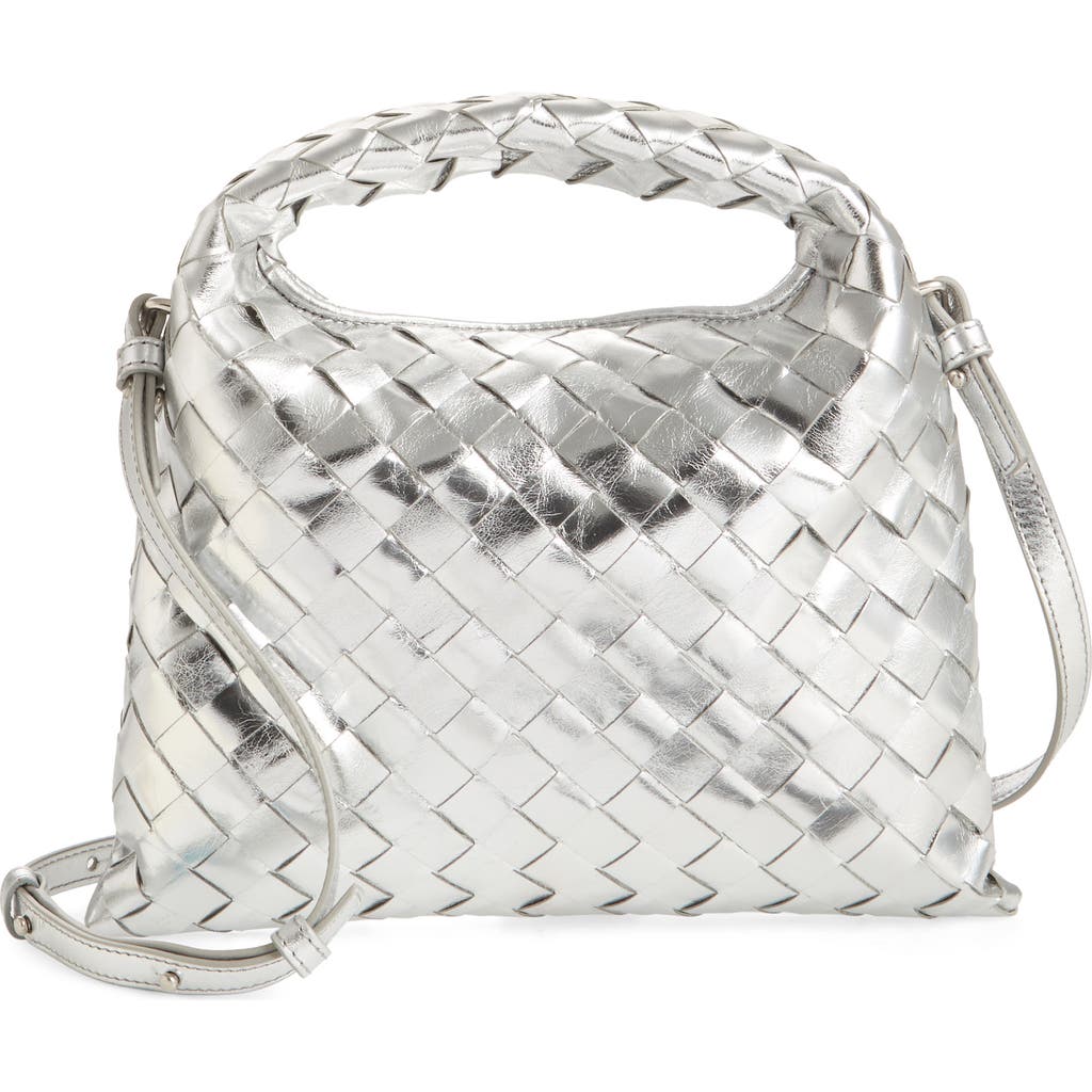 Bottega Veneta Mini Hop In 8101 Silver/silver