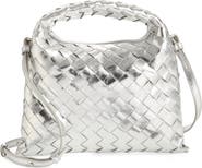 Bottega Veneta Mini Hop Mirror Intrecciato Leather Hobo Bag