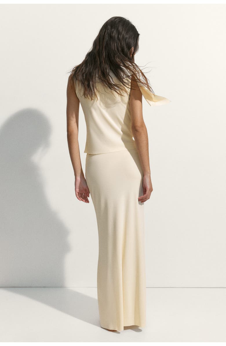 H&M Draped maxi skirt, Alternate, color, Light Yellow