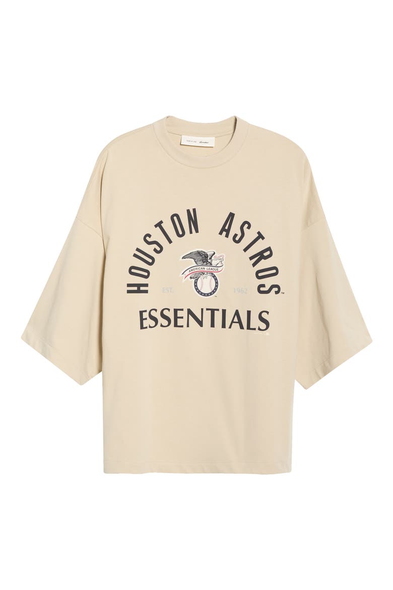 x MLB Houston Astros Merch Cotton Graphic T-Shirt, Alternate, color, SAND STONE