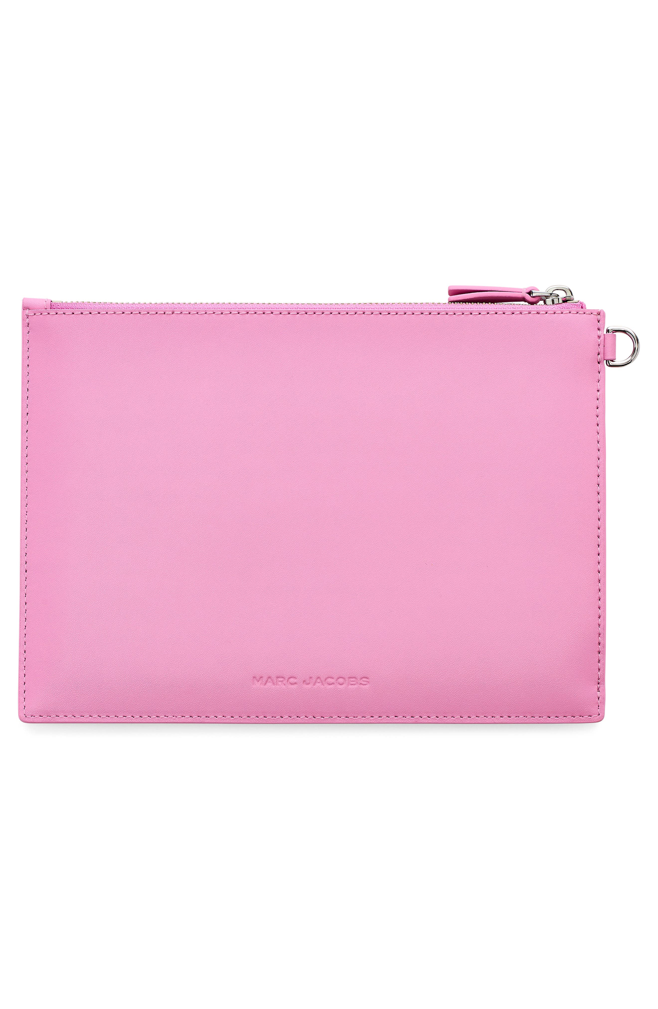 The Runway Illustration Wristlet, Alternate, color, RIBBON PINK