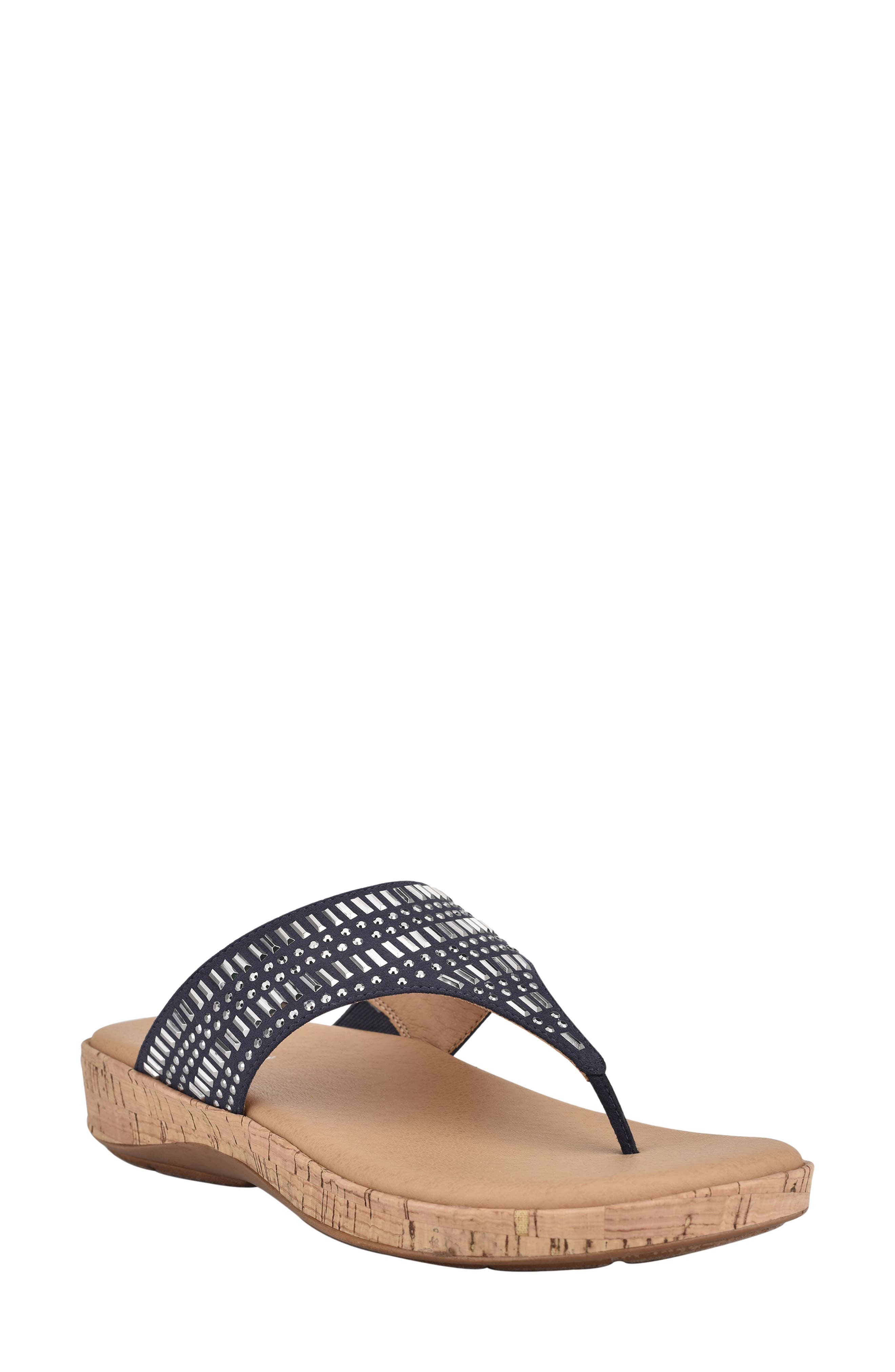 Landry Sandal, Main, color, NAVY FABRIC