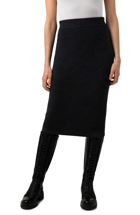 Wool Rib Sweater Skirt