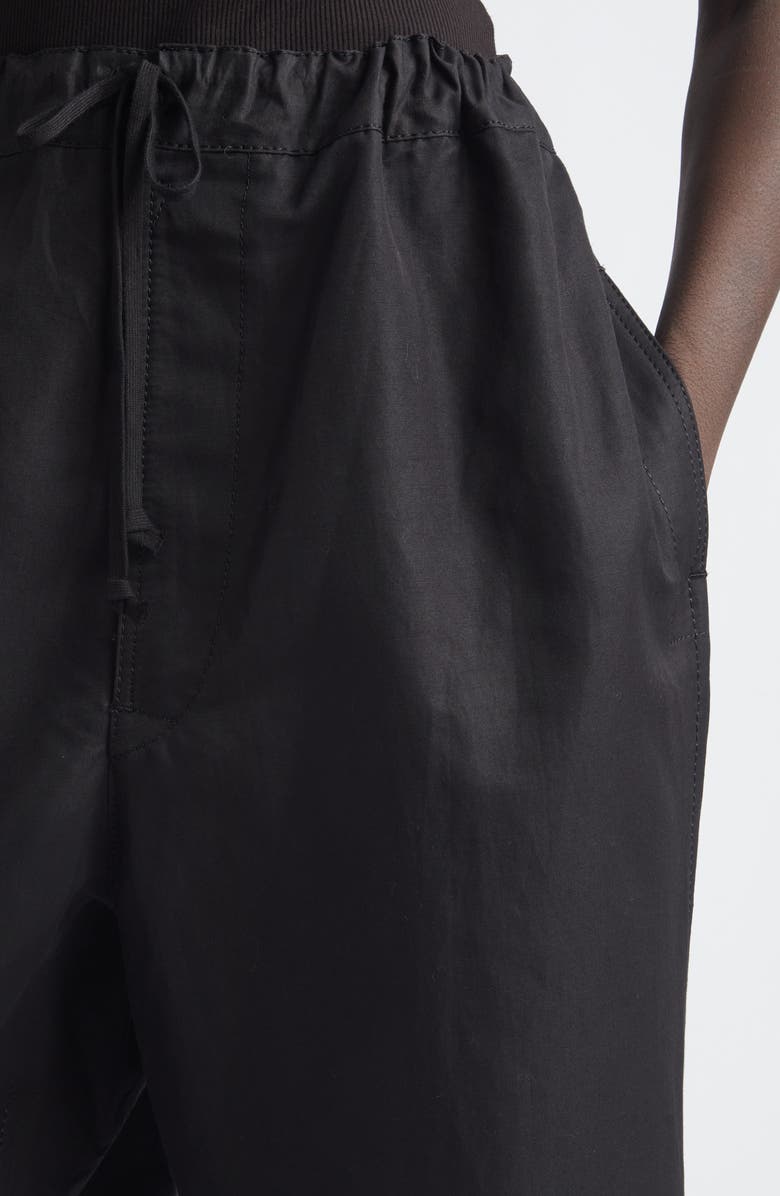 Tao Comme des Garçons Crop Cotton & Linen Twill Wide Leg Pants, Alternate, color, Black