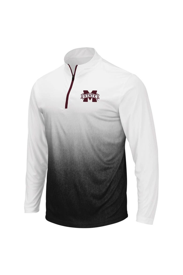 Men's Colosseum Gray Mississippi State Bulldogs Magic Team Logo Quarter-Zip Jacket, Alternate, color, Gray