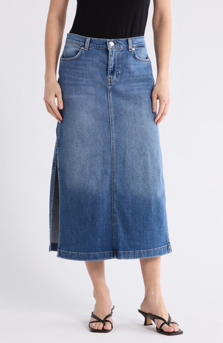 Seven Denim Midi Skirt, Main, color, Midelt