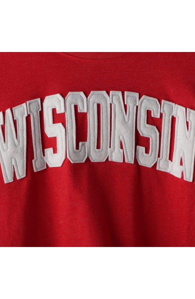 PRESSBOX Women's Pressbox Red Wisconsin Badgers Plus Size Two-Hit Canyon Long Sleeve T-Shirt, Alternate, color, 