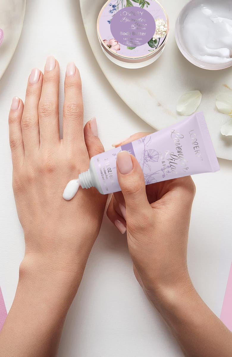 Lovery Lavender Lilac Home Spa Bat and Body Gift Set, Alternate, color, Lavender Lilac