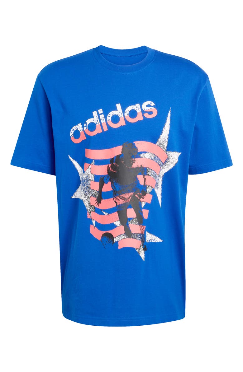 adidas Archive Football Stars Graphic T-Shirt, Alternate, color, Power Blue