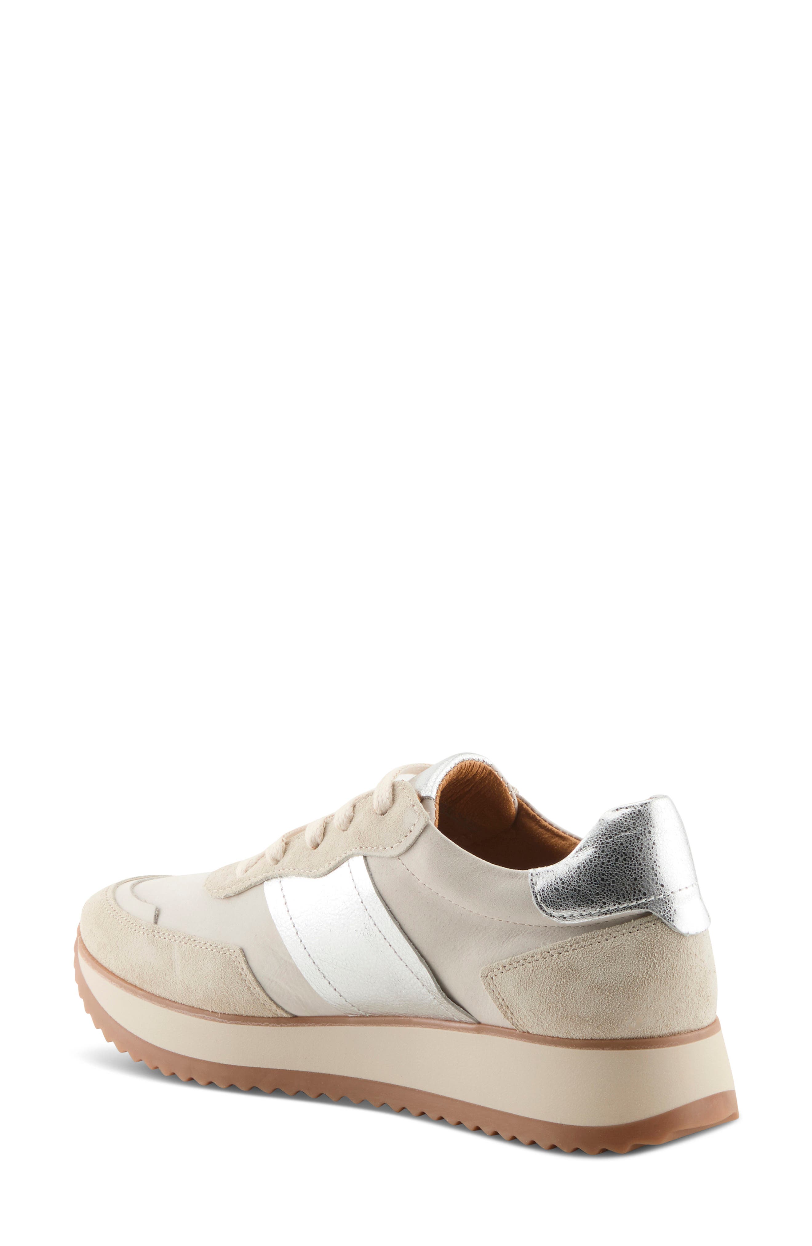 Spring Step Compter Sneaker, Alternate, color, Off White Suede