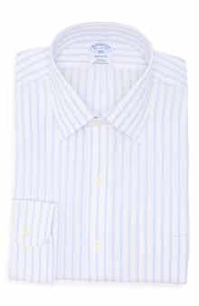 Brooks Brothers Regular Fit Stripe Non-Iron Cotton Button-Down Shirt