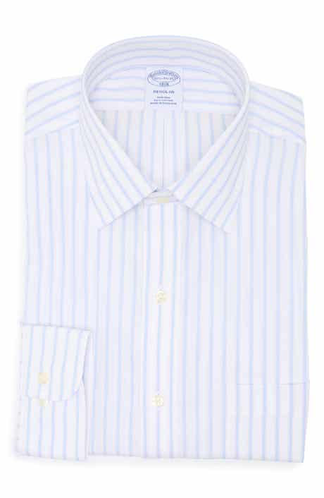 Brooks Brothers Regular Fit Stripe Non-Iron Cotton Button-Down Shirt