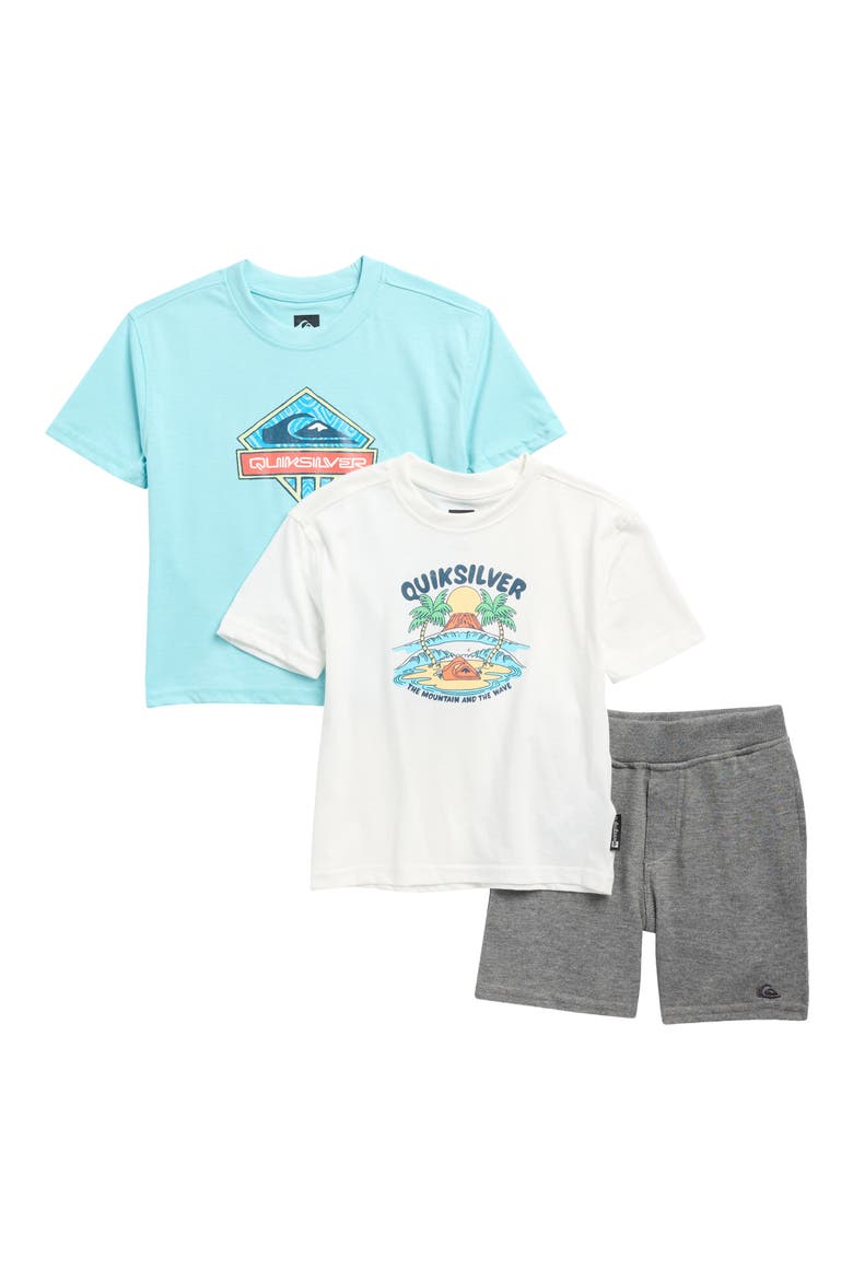 Kids' 3-Pack Assorted T-Shirts & Shorts Set, Main, color, WHITE MULTI