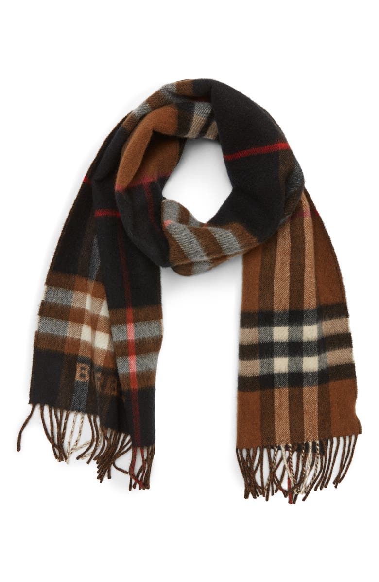 Burberry Giant Check Cashmere Scarf, Main, color, 