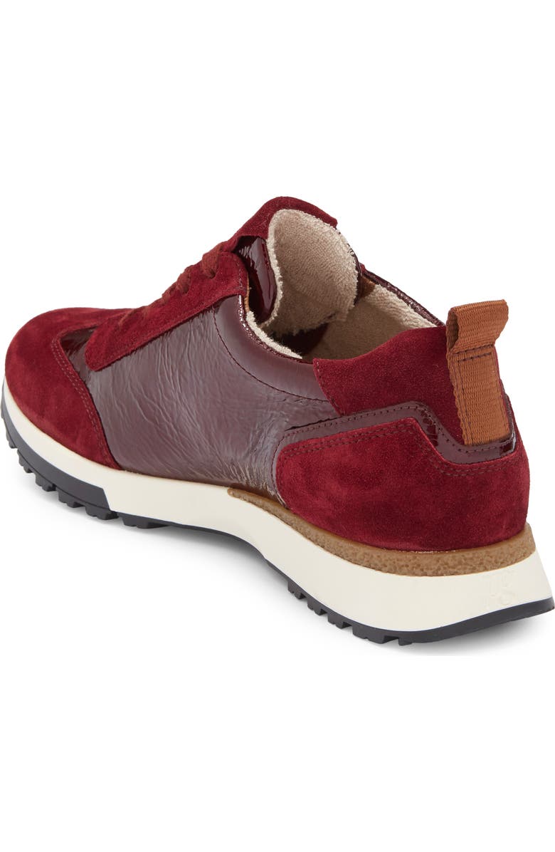 Paul Green Carrie Sneaker, Alternate, color, Wine Suede Patent Combo