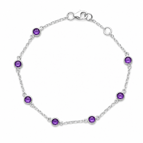 February Birthstone Bracelet Amethyst