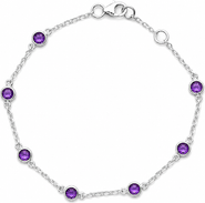 Zuvan February Birthstone Bracelet Amethyst