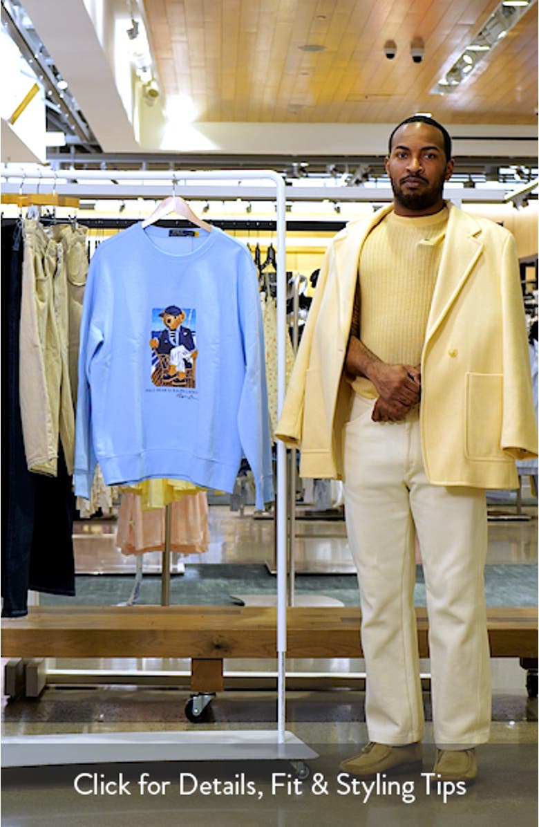 Polo Bear Cotton Fleece Crewneck Sweatshirt, sales video thumbnail