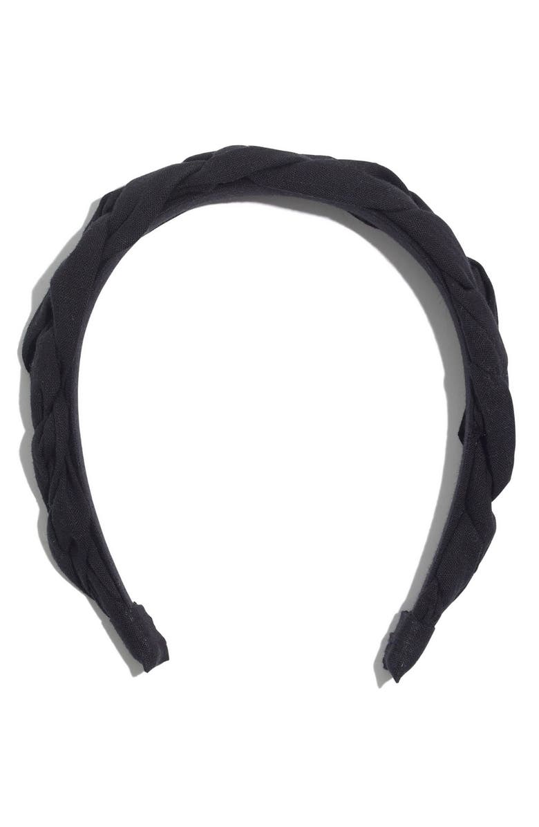Madewell Puffy Braided Headband, Main, color, 