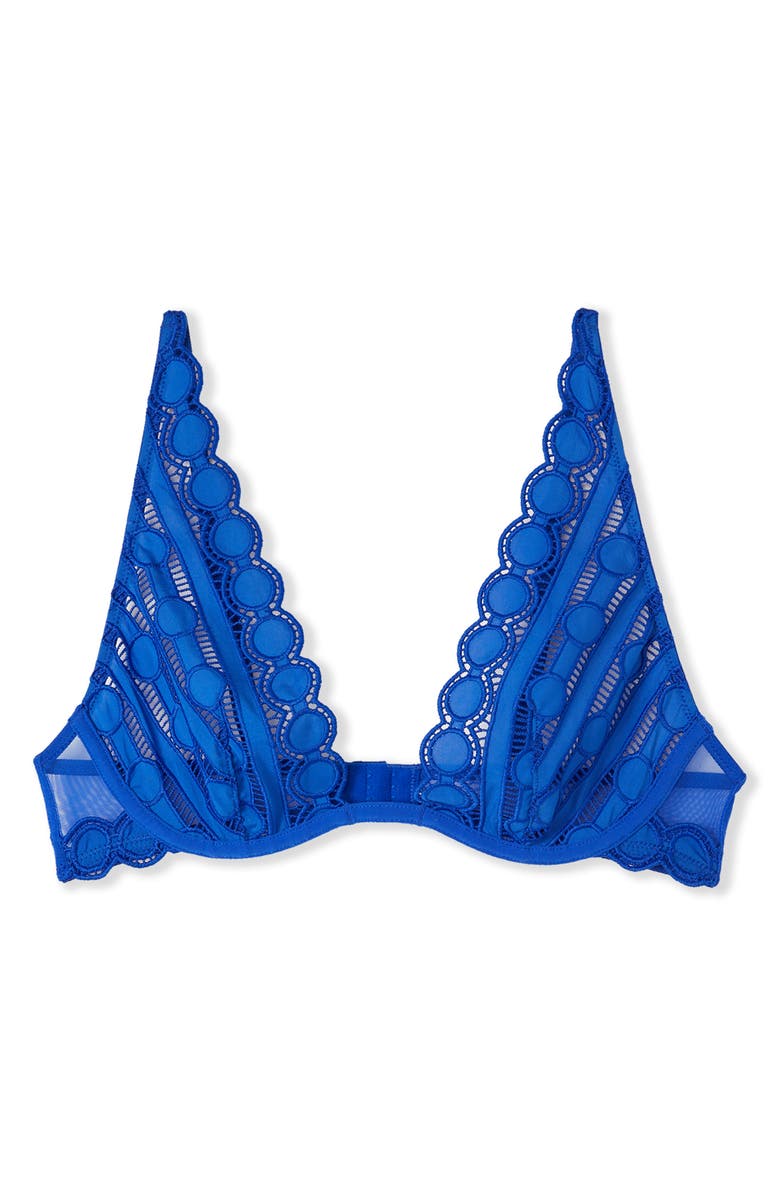Etam Enjouee Underwire Triangle Bra, Alternate, color, Indigo